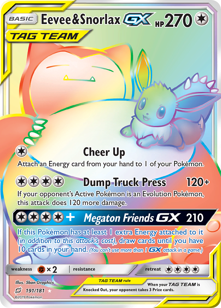 Team Up Eevee & Snorlax GX #191/181